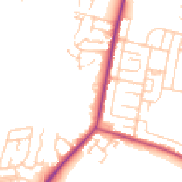 Daytime road noise heatmap for NE31 1AH