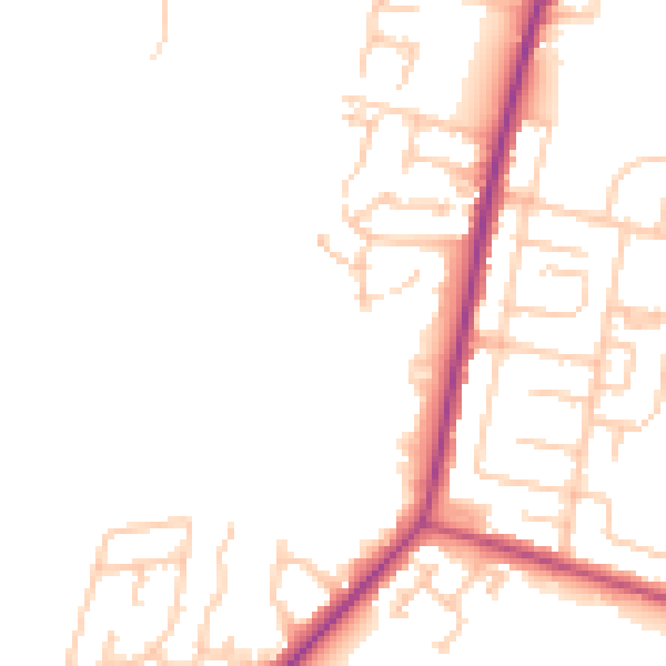 Daytime road noise heatmap for NE31 1AJ