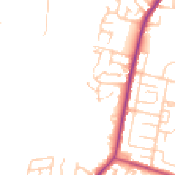 Daytime road noise heatmap for NE31 1AL