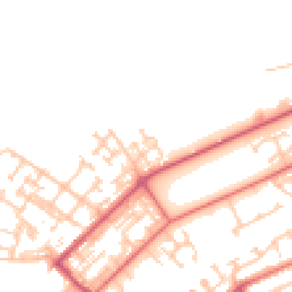 Daytime road noise heatmap for NE31 1AN