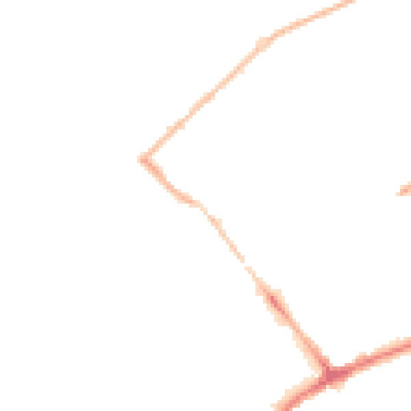 Night-time road noise heatmap for NE31 1BE