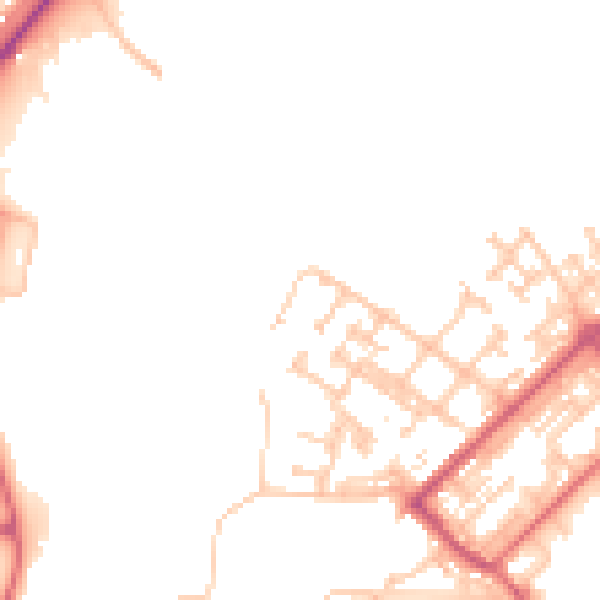 Daytime road noise heatmap for NE31 1BG