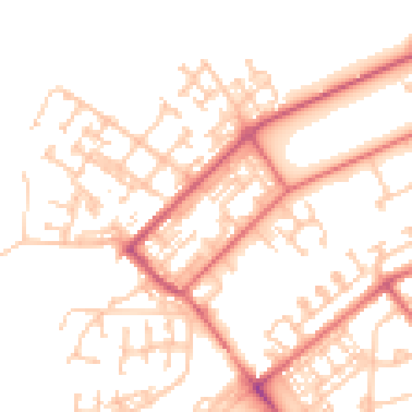 Daytime road noise heatmap for NE31 1BN