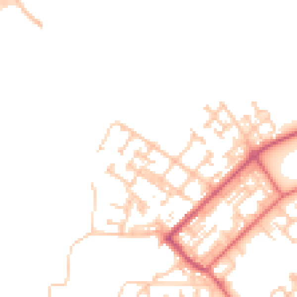 Daytime road noise heatmap for NE31 1BW