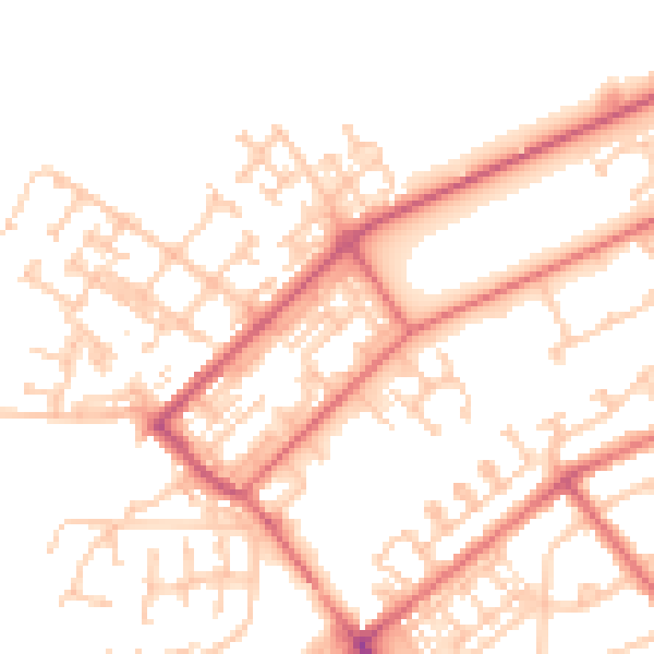 Daytime road noise heatmap for NE31 1BZ