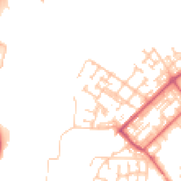 Daytime road noise heatmap for NE31 1DA