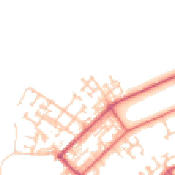 Daytime road noise heatmap for NE31 1DH