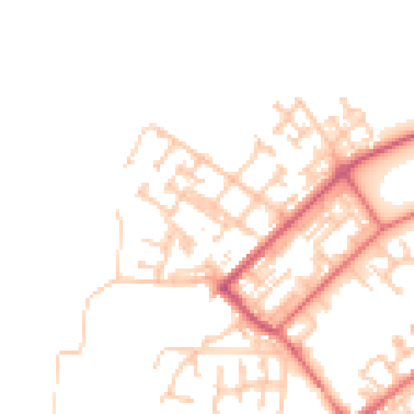 Daytime road noise heatmap for NE31 1DP
