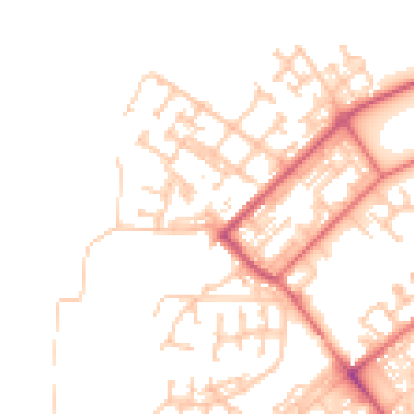 Daytime road noise heatmap for NE31 1DX