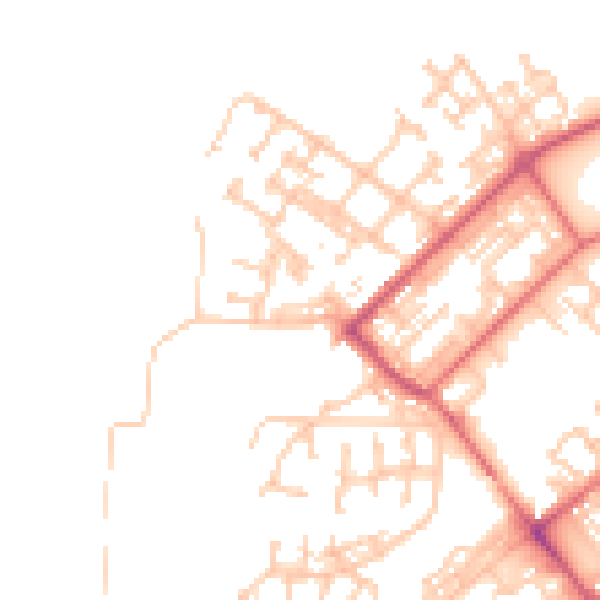 Daytime road noise heatmap for NE31 1DY