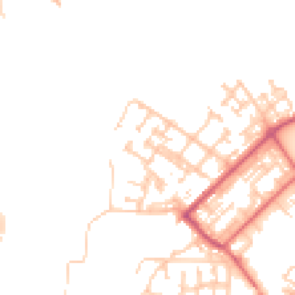 Daytime road noise heatmap for NE31 1EB