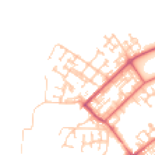 Daytime road noise heatmap for NE31 1ED