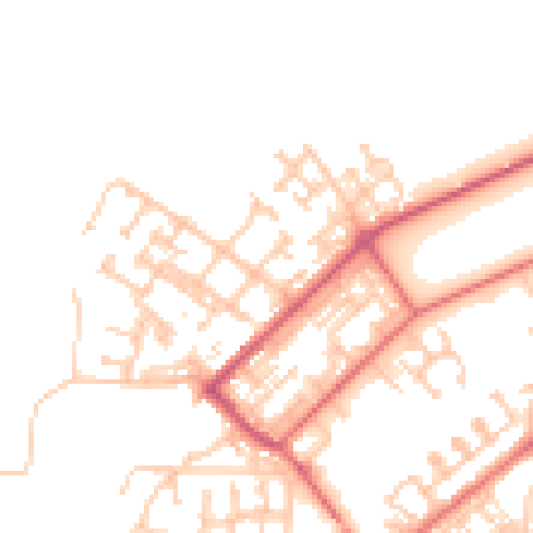 Daytime road noise heatmap for NE31 1EE
