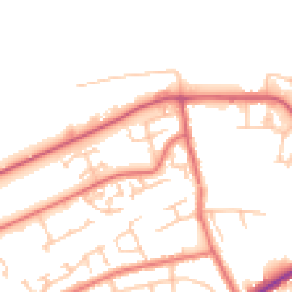 Daytime road noise heatmap for NE31 1SJ