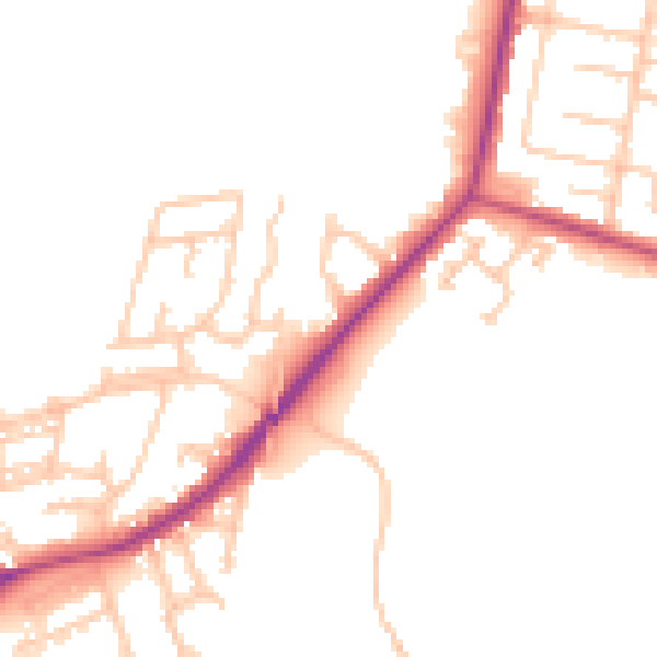 Daytime road noise heatmap for NE31 1UF