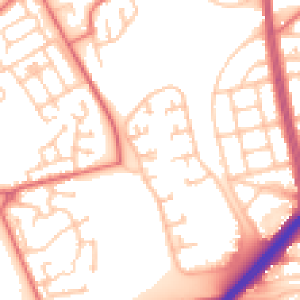 Daytime road noise heatmap for NE31 2AA