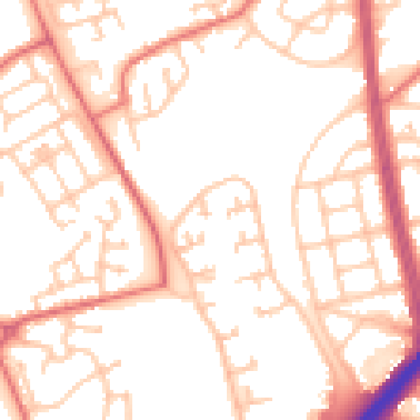 Daytime road noise heatmap for NE31 2AE