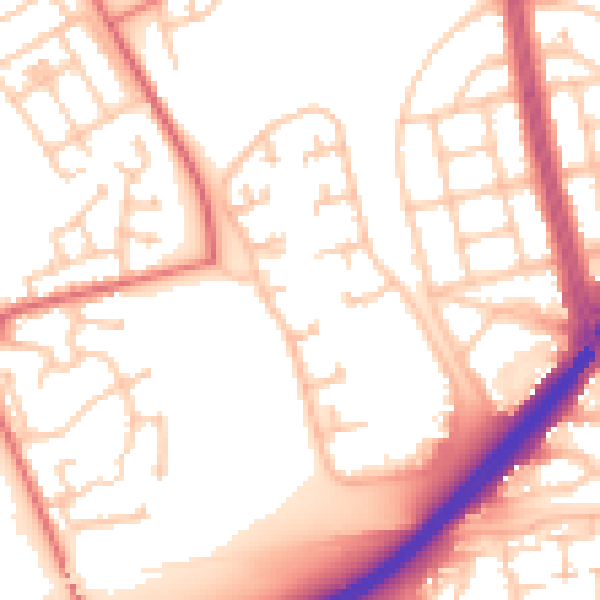 Daytime road noise heatmap for NE31 2AU