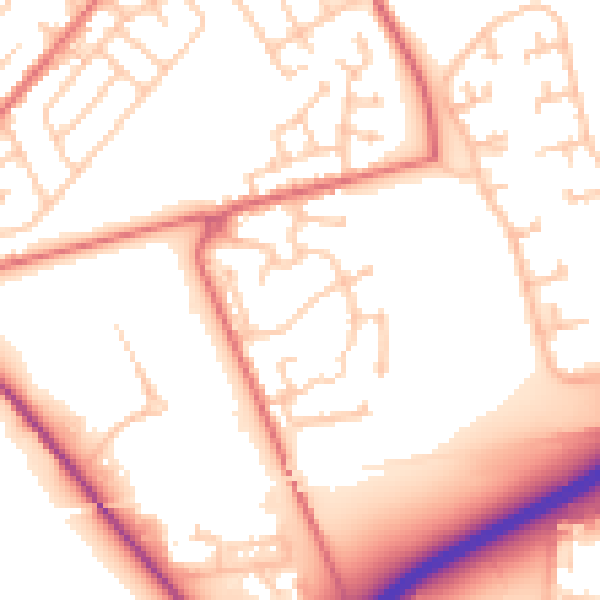 Daytime road noise heatmap for NE31 2BH