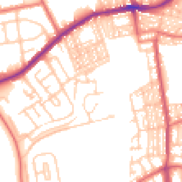 Daytime road noise heatmap for NE31 2BS