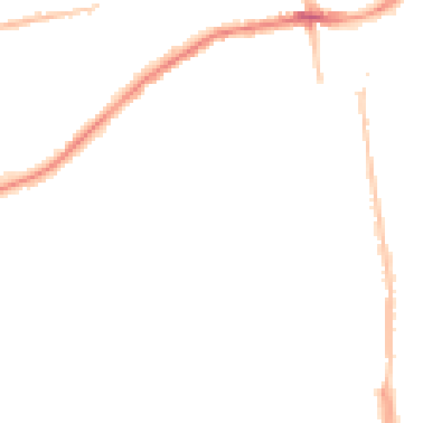 Night-time road noise heatmap for NE31 2BS