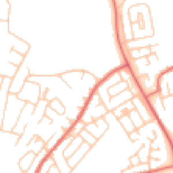 Daytime road noise heatmap for NE31 2BU
