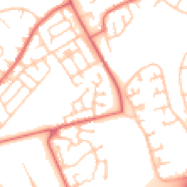 Daytime road noise heatmap for NE31 2GA