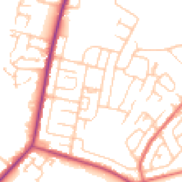 Daytime road noise heatmap for NE31 2LQ