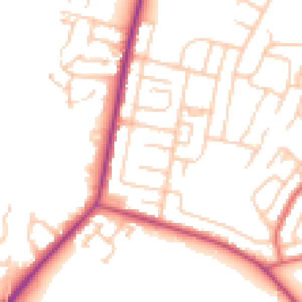 Daytime road noise heatmap for NE31 2LR