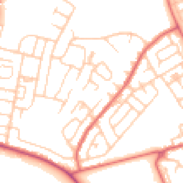Daytime road noise heatmap for NE31 2PU