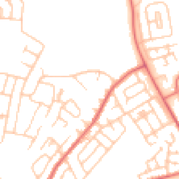 Daytime road noise heatmap for NE31 2QB