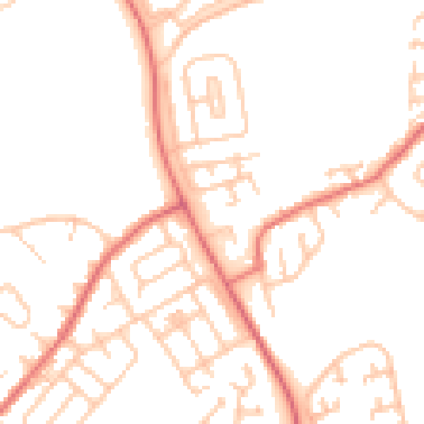 Daytime road noise heatmap for NE31 2RJ