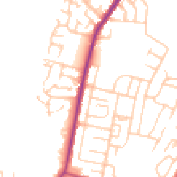 Daytime road noise heatmap for NE31 2TA