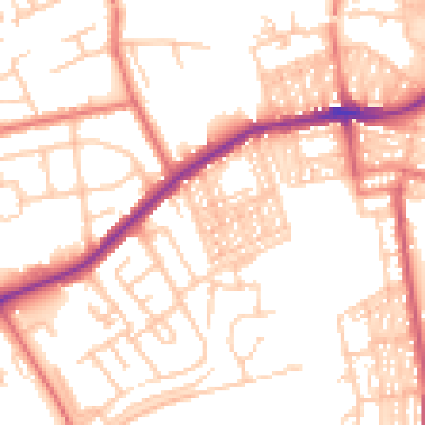 Daytime road noise heatmap for NE31 2XD