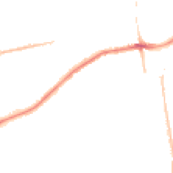 Night-time road noise heatmap for NE31 2XD