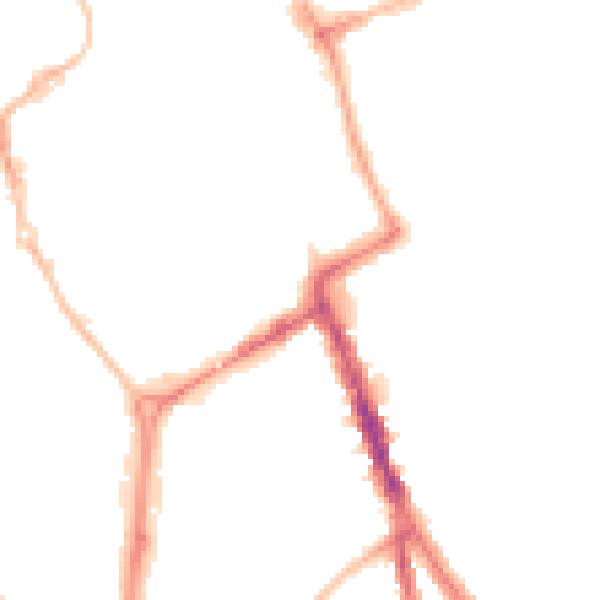 Night-time road noise heatmap for NE33 1AF