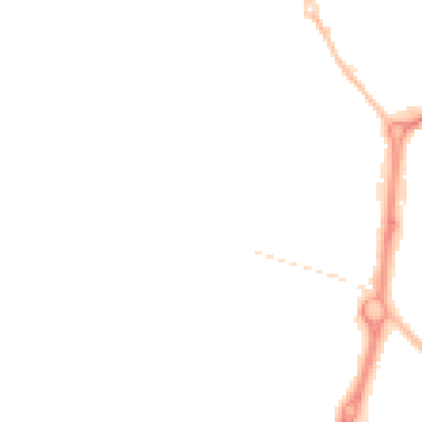 Night-time road noise heatmap for NE33 1AY