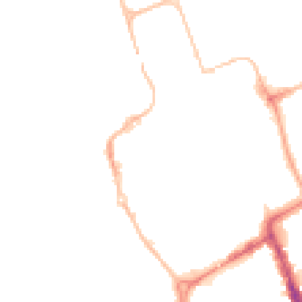Night-time road noise heatmap for NE33 1BW