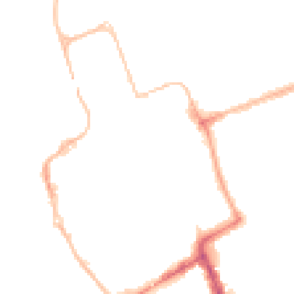 Night-time road noise heatmap for NE33 1DA