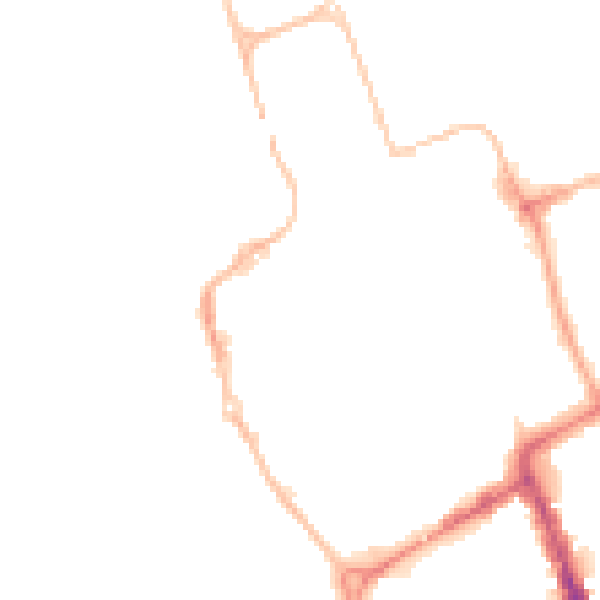 Night-time road noise heatmap for NE33 1DP