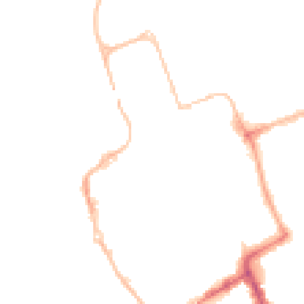 Night-time road noise heatmap for NE33 1HD
