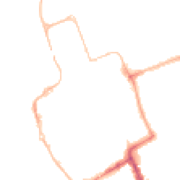 Night-time road noise heatmap for NE33 1HU