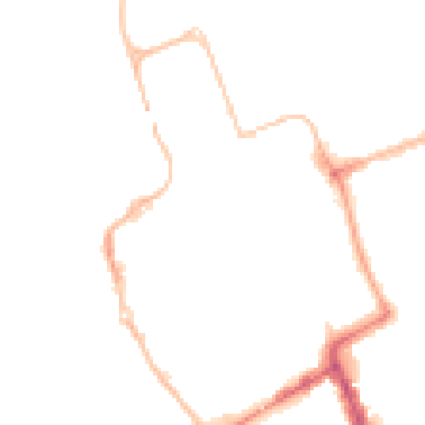 Night-time road noise heatmap for NE33 1HZ