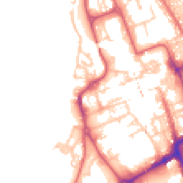 Daytime road noise heatmap for NE33 1JF