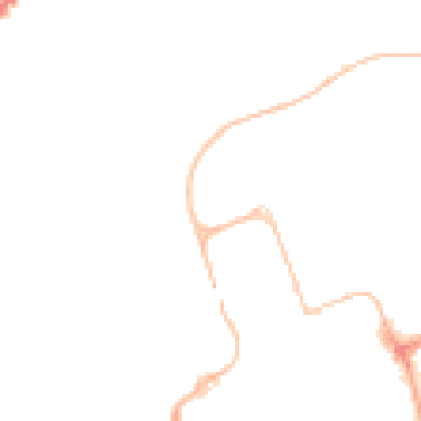 Night-time road noise heatmap for NE33 1LF