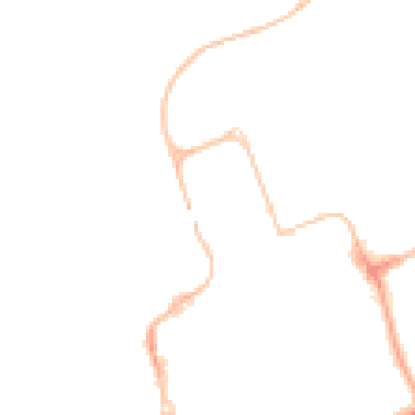 Night-time road noise heatmap for NE33 1LU