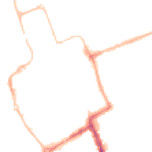 Night-time road noise heatmap for NE33 1NA