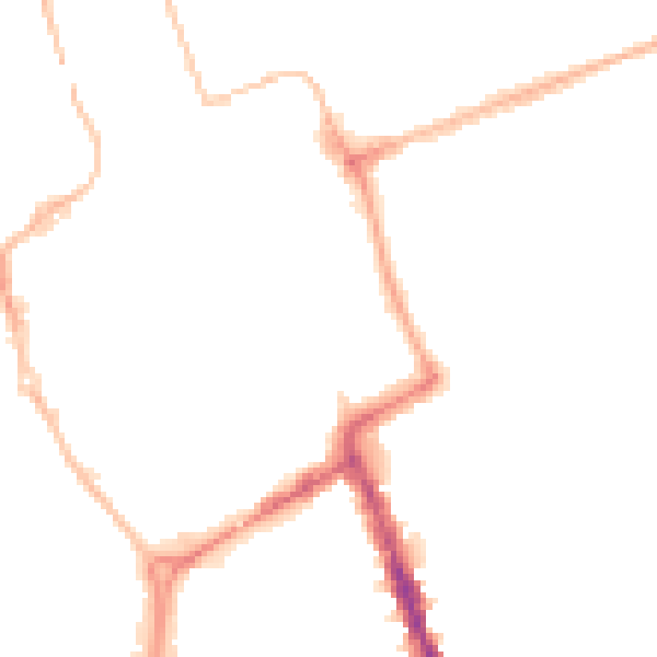 Night-time road noise heatmap for NE33 1NT