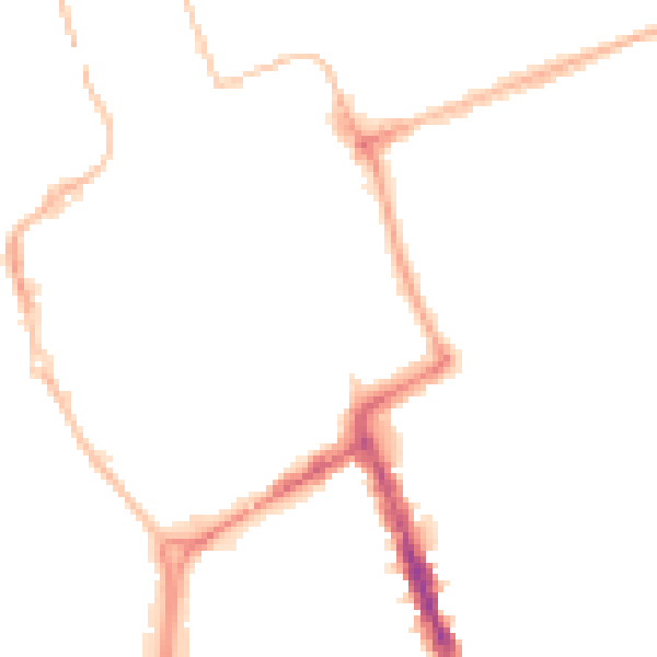 Night-time road noise heatmap for NE33 1PD