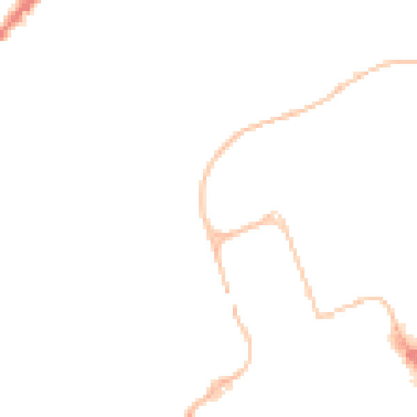 Night-time road noise heatmap for NE33 1TL